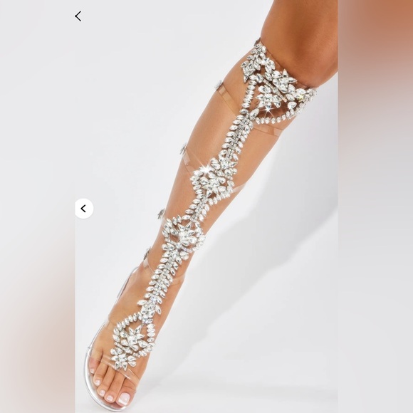 Fashion Nova Crystal Embellished Sandals - Picture 3 of 10